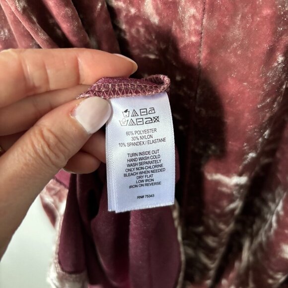 Cynthia Rowley Sleeveless Mini Dress Pink Crushed Velvet A-Line Party Dress 90s - Picture 5 of 11